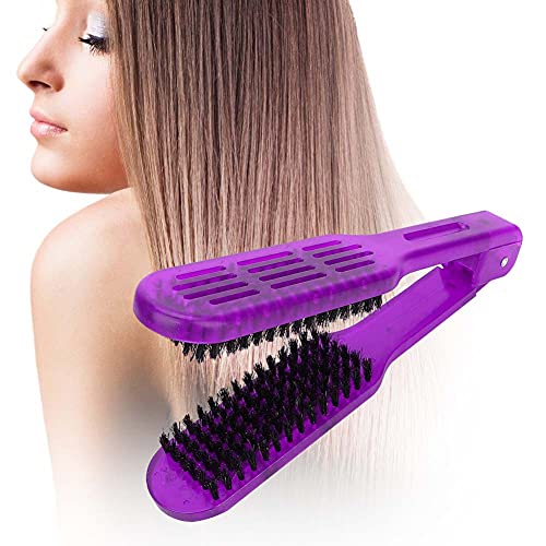 YUYTE V-Shape Double Sided Hair Straightening Brush for Frizz-Free Styling