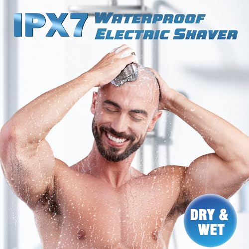 Head Shavers for Bald Men, Magnetic Electric Razor Hair Trimmer for Men Cordless Rechargeable Electric Shavers for Men 100% Waterproof Dry & Wet Beard Grooming Kit with Led Display