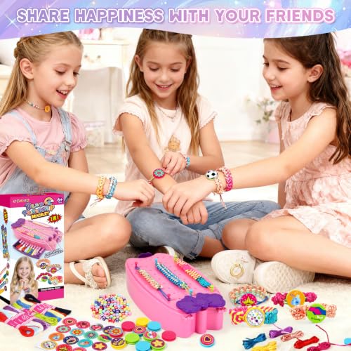 OCHIDO 2-in-1 Friendship Bracelet Making Kit for Kids