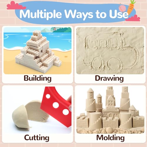 Crelloci Magic Sand House Building Playset for Kids 3-8