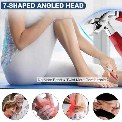 DUAIU 7-Piece Toenail Clipper Set for Thick & Ingrown Nails
