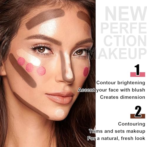 Meilury Double-Ended 6-Color Cream Contour Stick Kit with Highlighter, Blush & Bronzer - Set A