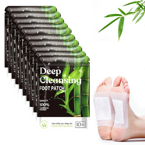 100 Natural Bamboo Deep Cleansing Foot Pads for Better Sleep