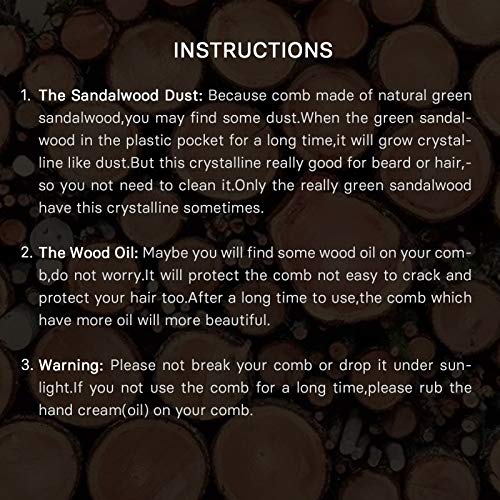 Menesia Skull Folding Wooden Beard Comb for Men with Leather Travel Case