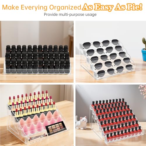 Nimiah 5-Tier Clear Acrylic Nail Polish Display Rack
