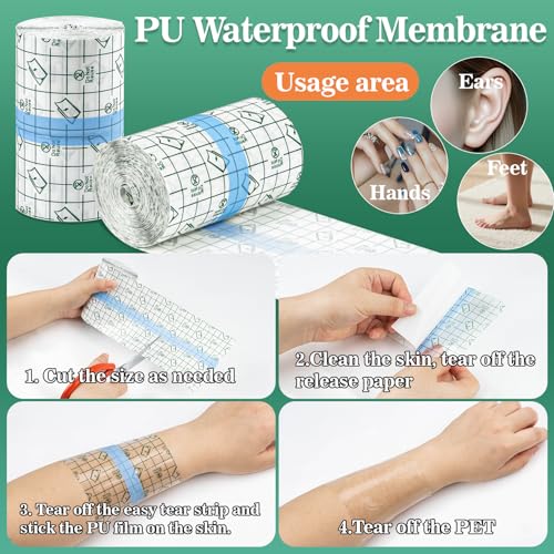MAQIHAN Waterproof Tattoo Aftercare Bandage Roll - 3.94" x 10.94yd