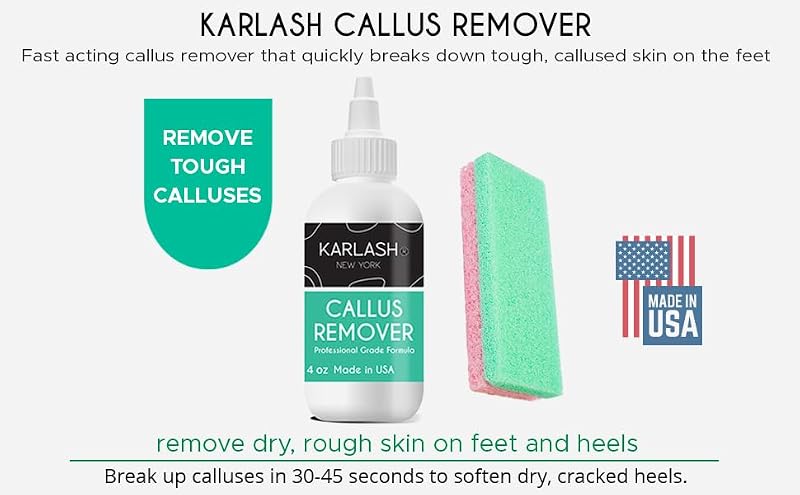 Karlash Callus Remover Gel & Pumice Stone Kit - 4 oz