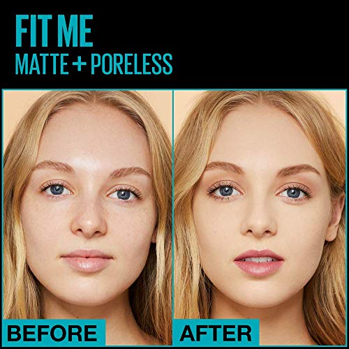 Maybelline Fit Me Matte + Poreless Foundation - 220 Natural Beige, 1.3 Fl Oz Pouch