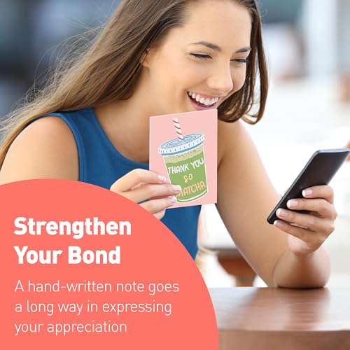 Funny Thank You Cards - 24 Punny Blank Cards with Envelopes