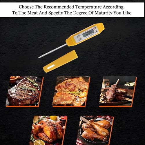 Digital Meat Thermometer - Instant Read Pocket Thermometer for Cooking