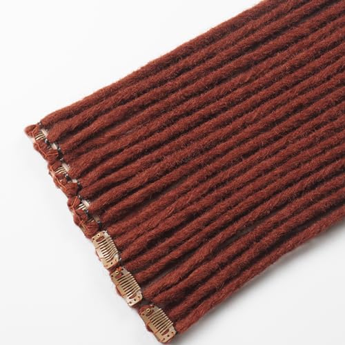 Kyriena Clip-In Dreadlock Extensions, 24" Maroon Red (4PCS)