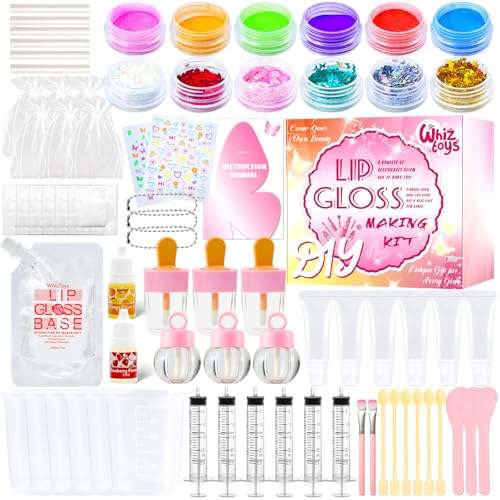 WhizToys 74PCS DIY Lip Gloss Making Kit - Complete Handmade Makeup Set