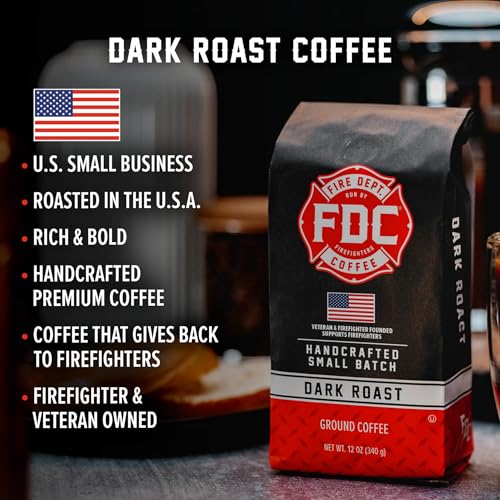 Fire Department Coffee Dark Roast - 12 oz Ground Coffee