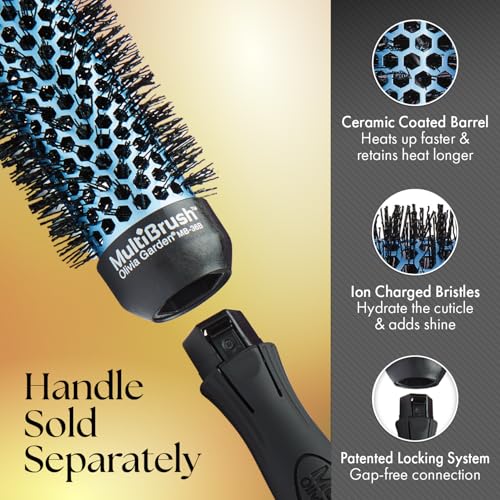 Olivia Garden MultiBrush Non-Electrical Detachable Thermal Brush with Ceramic Barrel 1 3/8" (36mm)