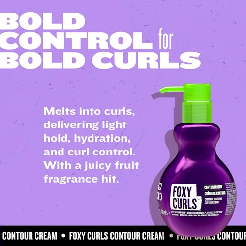 TIGI Bed Head Foxy Curls Cream - Lightweight Definition & Frizz Control, 6.76 Oz