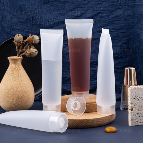 AUEAR 100ml Refillable Soft Squeeze Travel Tubes, 24 Pack