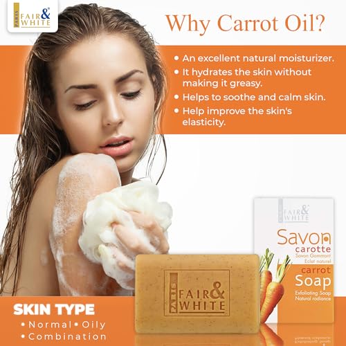 FAIR & WHITE Carrot Exfoliating Soap - Nourishing 200g