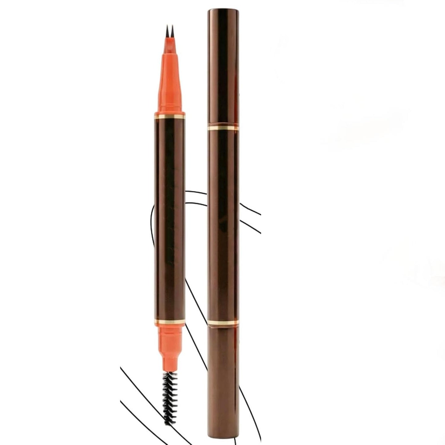 Pencil Para Cejas, Beard Pen Eyebrow Pencil Filler, 2 Tip Ultrafine Pen - For Beard & Eyebrows - Water Resistant, Natural Look, Easy to Use, Long Lasting, Brow Pen(Natural Gray)