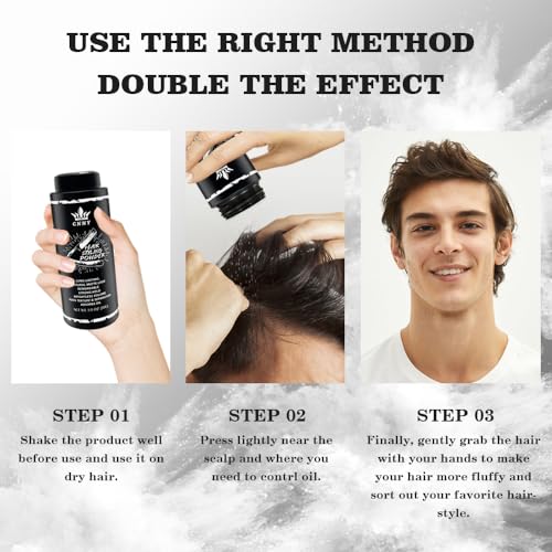 Matte Hair Styling Powder for Men - Strong Hold & Volume
