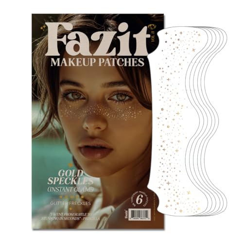Fazit Gold Glitter Freckle Patches - Gold Face Speckles, 6 Patch Pack