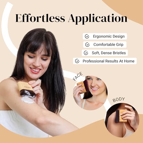 Keshima Light Brown Large Self Tanner Brush for Face & Body