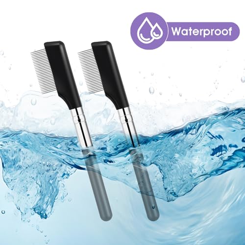 2 Pack Metal Eyelash Comb & Eyebrow Brush - Stainless Steel