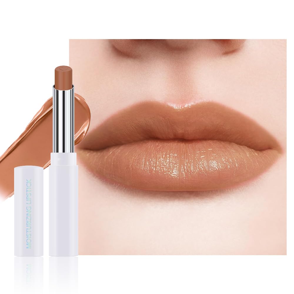 Brown Honey Lipstick | Tinted Moisturizing Lip Balm for Dry Lips - Vegan Hydrating Gloss, Sheer Lightweight Makeup, 1Pc
