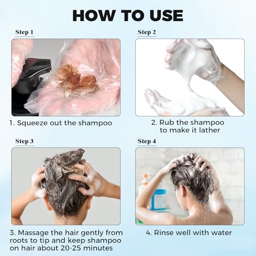 JUANCHI 3-in-1 Dark Brown Hair Dye Shampoo for Gray Coverage - 500ml