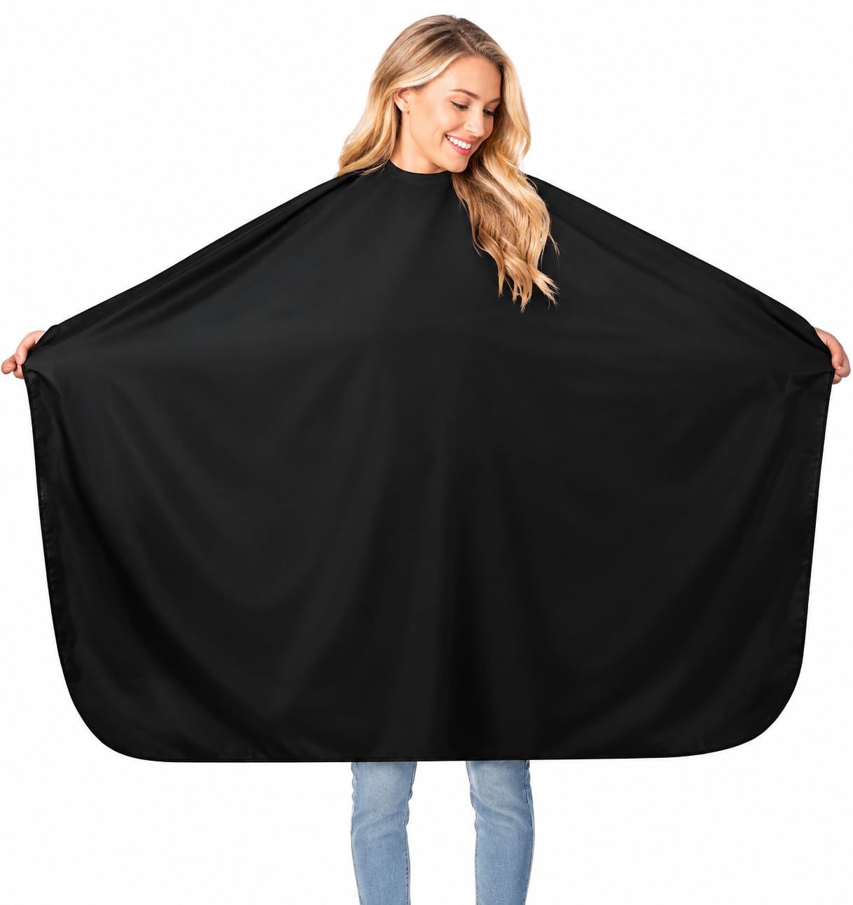 12 Pcs Waterproof Barber Cape 59"x51" Anti-Static Salon Cape with Adjustable Snap Closure for Hairdressing