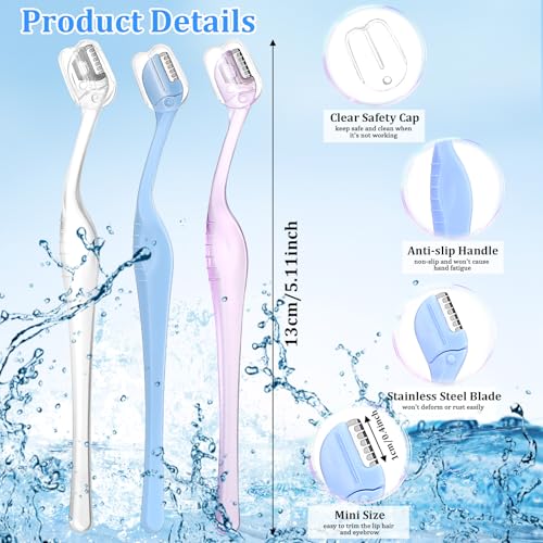 6Pcs Mini Eyebrow Razors for Women - Precision Facial Hair Trimmer