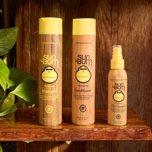 Sun Bum Revitalizing Hydrating Conditioner 10 oz Pack of 2 - Vegan & Paraben-Free Hair Treatment