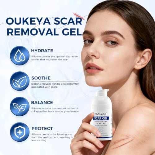 OUKEYA Silicone Scar Gel 30ml - Dermatologically Tested Scar Treatment for All Skin Types