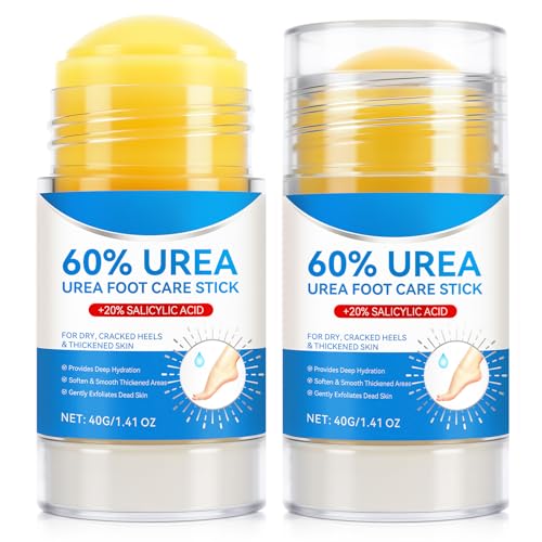 WeiWeiLa Urea 60% & Salicylic Acid Foot Care Stick 2-Pack, Callus Remover for Cracked Heels & Dry Skin