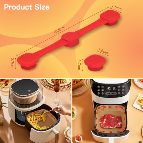 Air Fryer Parchment Paper Magnetic Buckles - Heat Resistant Silicone Clips