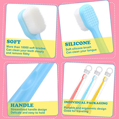 Fresh Style Patelai 6 Pcs Toddler Nano Toothbrush with 20000 Soft Bristles
