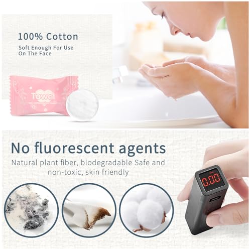 Classycoo Compressed Cotton Towels - 100 PCS Portable Face Cloths
