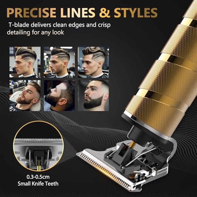 Ufree Beard Trimmer & Hair Trimmer for Men Professional, Electric Razor Shavers for Men, T Blade Precision Edgers Liners, Barber Clippers for Hair Cutting Mustache Facial, Mens Gifts
