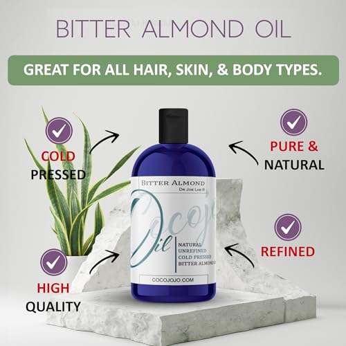 Dr Joe Lab Bitter Almond Oil - 8 Fl Oz Pure Cold Pressed Vegan