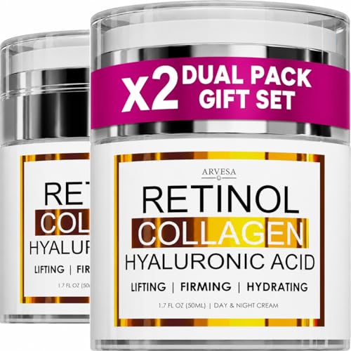 Arvesa Retinol Face Cream with Collagen & Hyaluronic Acid - 2 Pack
