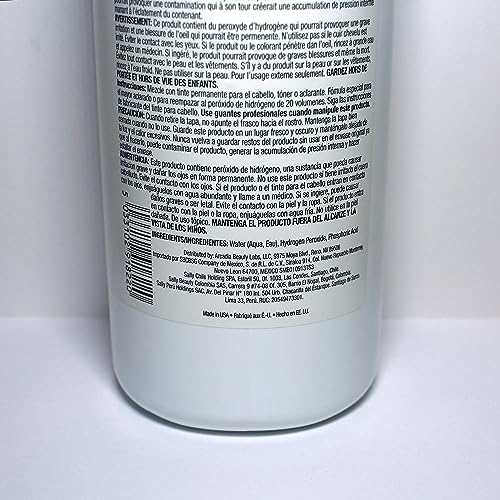 Salon Care 20 Volume Clear Developer - Superior Gray Coverage, 32 oz