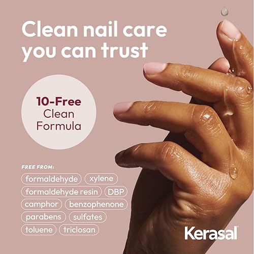 Kerasal Nail Strengthen & Restore Base Coat with Hydrolyzed Keratin and Hyaluronic Acid, .5 Oz