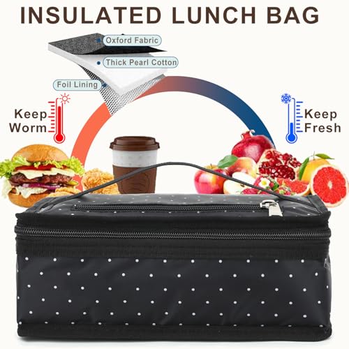 FlowFly Portable Insulated Lunch Bag - Mini Cooler Tote for Work