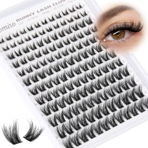 Kiromiro Wispy Lash Clusters - 144pcs Natural Thin Band Lashes