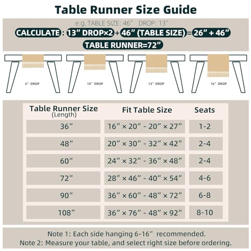 Boho Macrame Table Runner with Tassels - 12x60 Inches for Rustic Home Decor