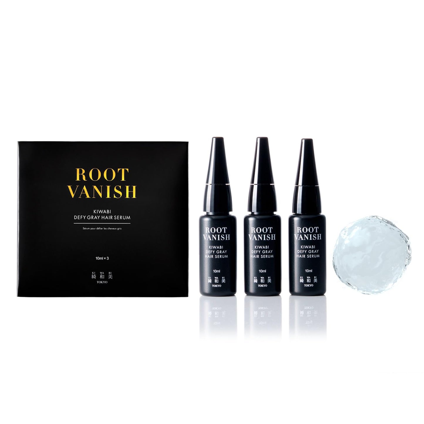 Kiwabi Root Vanish Anti-Gray Hair Serum - Lightweight Scalp Treatment with Biomimetic Peptide & Ginseng | 30ml