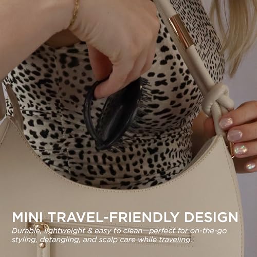 Denman D6 Detangle Hair Brush for Curly Hair - Black Scalp Massager