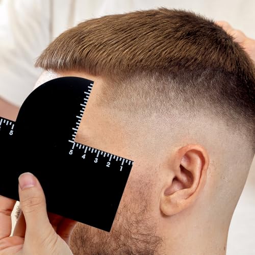 2 Pcs Barber Enhancement Cards - T-Shaped Hairline Shaping Tool