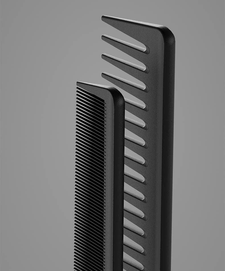 Professional 6-Piece Carbon Fiber Hair Comb Set - Anti-Static & Heat Resistant
