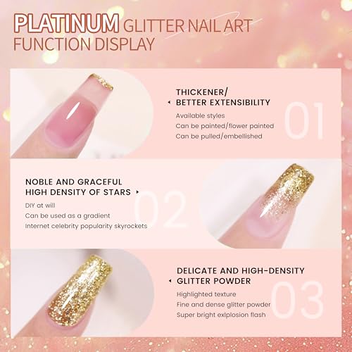 BEVINAS Ombre Gel Nail Polish Set 4 Colors with 20 Nail Sponges - OMB6