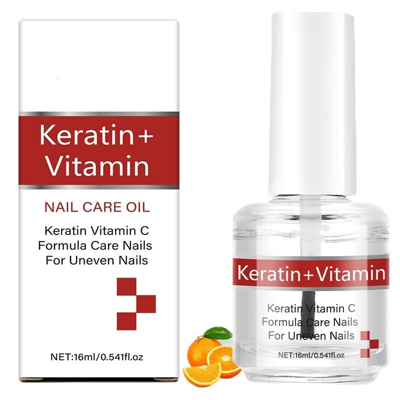 Keratin Nail & Cuticle Oil - Strengthening Moisturizer with Vitamins C | Deep Hydration for Nail Growth